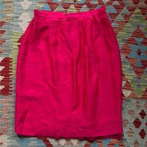 Hot Pink Knee-Length Pencil Skirt for Cocktail Events